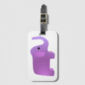 Cute Pink Elephant Bagagelabel (Voorkant (verticaal))