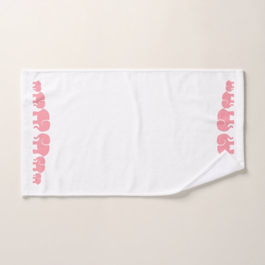 Cute Pink Elephant Bathroom Towel Set Bad Handdoek (Handdoek)