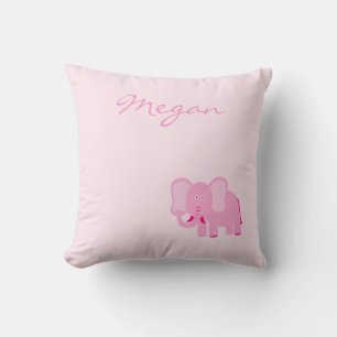 Cute Pink Elephant Design Sierkussen
