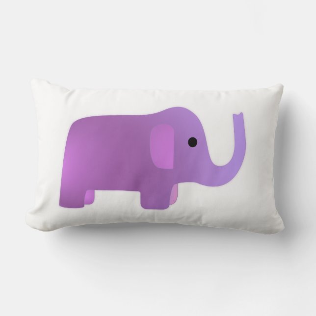 Cute Pink Elephant Kussen (Voorkant)
