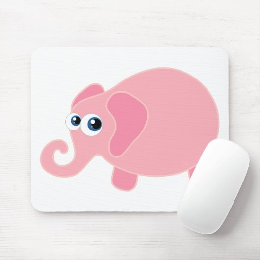 Cute Pink Elephant Muismat (Met muis)