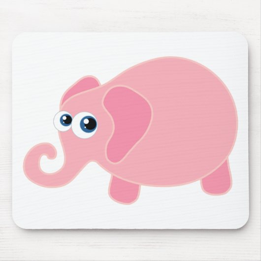 Cute Pink Elephant Muismat (Voorkant)