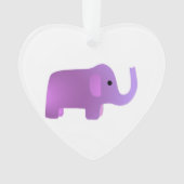 Cute Pink Elephant Ornament (voorkant)