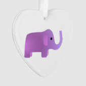 Cute Pink Elephant Ornament (voorkant)