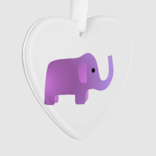 Cute Pink Elephant Ornament (voorkant)