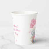 Cute Pink Elephant Papieren Bekers (Links)