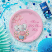 Cute Pink Elephant Papieren Bordje (Feest)