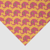 Cute Pink Elephant Pattern Tissuepapier (Detail)