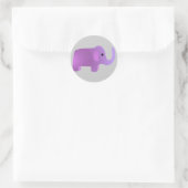 Cute Pink Elephant Ronde Sticker (Tas)