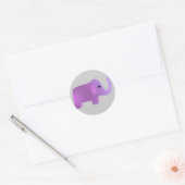 Cute Pink Elephant Ronde Sticker (Envelop)