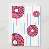 Cute Pink en Blue Donut Twin Joint 1st Birthday Kaart (Achterkant)