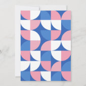 Cute Pink en Blue Whimsical Typografie Save The Date (Achterkant)