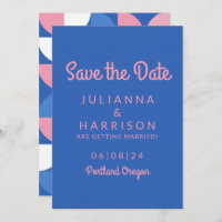 Cute Pink en Blue Whimsical Typografie