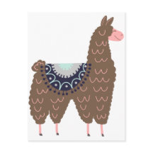 Cute Pink en Brown Llama