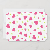 Cute Pink en Green Hearts Pattern Gender onthullin Kaart (Achterkant)