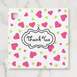 Cute Pink en Green Tumbling Bedankt van het Hoortp Bedankjes Labels
