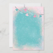 Cute Pink en Turquoise Llama (Achterkant)