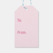 Cute Pink en Turquoise Llama Cadeaulabel (Achterkant)