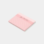 Cute Pink en White Polka Dots Post-it® Notes (Schuin)