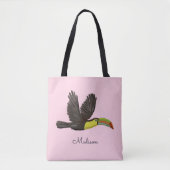 Cute Pink Exotic Tropical Toucan Bird Custom Tas (Voorkant)