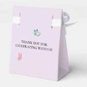 Cute Pink fairy Coquette primer cumpleaños Bedankdoosjes (Achterkant)