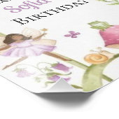 Cute Pink fairy Coquette primer cumpleaños Foto Afdruk (Hoek)