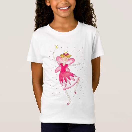 Cute Pink Fairy Girls T-shirt (Voorkant)