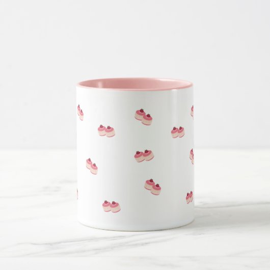 Cute Pink Feminine Coffee Cup Mok (Midden)