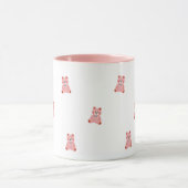 Cute Pink Feminine Coffee Cup Mok (Midden)
