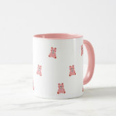 Cute Pink Feminine Coffee Cup Mok (Voorkant rechts)