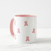 Cute Pink Feminine Coffee Cup Mok (Voorkant links)