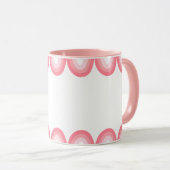 Cute Pink Feminine Coffee Cup Mok (Voorkant rechts)