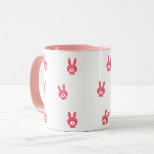 Cute Pink Feminine Coffee Cup Mok (Voorkant links)