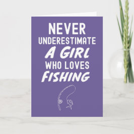 Cute Pink Fishing Cards For Baby Girls Kids Kaart