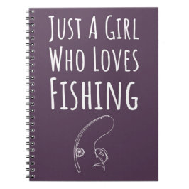 Cute Pink Fishing Gifts For Baby Girls Kids Fisher Notitieboek