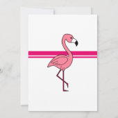 Cute Pink Flamingo 1st Birthday Kaart (Achterkant)