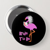 Cute Pink Flamingo Bachelorette Hen Party Thema Ronde Button 4,0 Cm (Voorkant /achterkant)