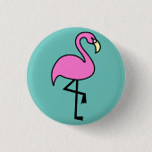 Cute Pink Flamingo Badge Pin Button (Voorkant)