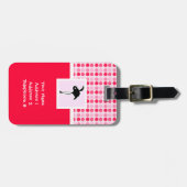 Cute Pink Flamingo Bagagelabel (Voorkant horizontaal)