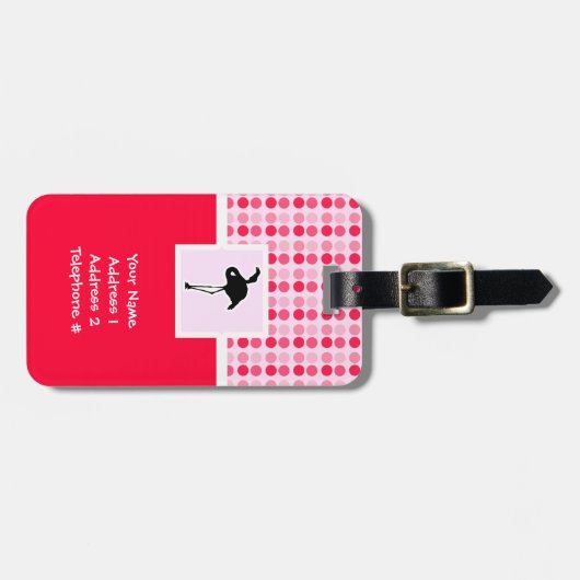 Cute Pink Flamingo Bagagelabel (Voorkant horizontaal)
