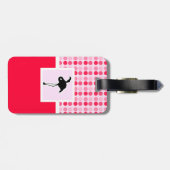 Cute Pink Flamingo Bagagelabel (Achterkant horizontaal)