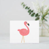 Cute Pink Flamingo Briefkaart (Staand voorkant)