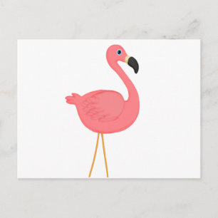 Cute Pink Flamingo Briefkaart