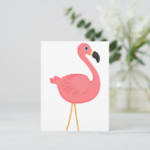 Cute Pink Flamingo Briefkaart (Staand voorkant)