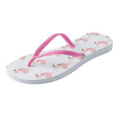 Cute Pink Flamingo Cartoon Pattern Teenslippers (Schuin)