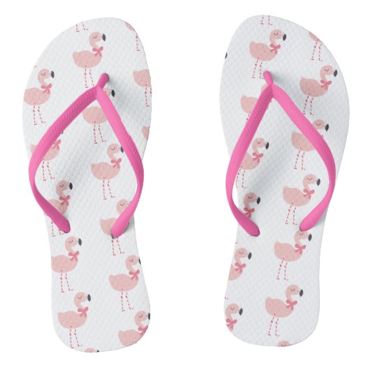 Cute Pink Flamingo Cartoon Pattern Teenslippers (Voetbed)