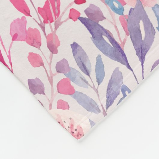 Cute Pink Flamingo Fleece Blanket Deken (Hoek)