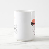 Cute Pink Flamingo Funny Volledig ontvlammende tek Koffiemok (Center)
