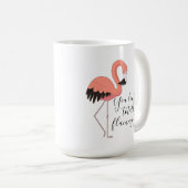 Cute Pink Flamingo Funny Volledig ontvlammende tek Koffiemok (Voorkant rechts)