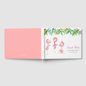 Cute Pink Flamingo Girl Baby shower Gastenboek (Volledig)